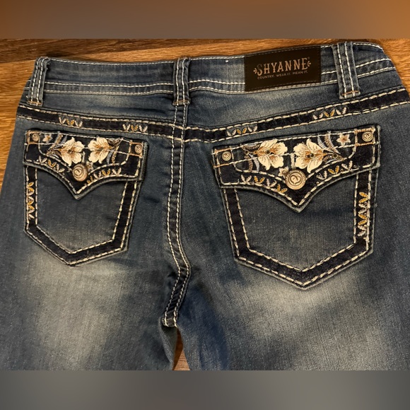 Shyanne Jeans Bootcut Shy Womens Size 29 Reg Country Floral Stretch - Picture 5 of 9